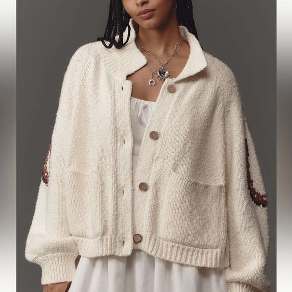 Pilcro Western Horse Graphic Cardigan Sweater - Picture 5 of 8